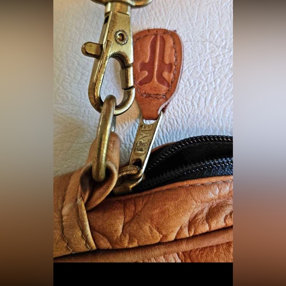 FRYE Tan Genuine Leather Messenger Crossbody Shoulder Satchel Purse Bag Carryon - Picture 5 of 6